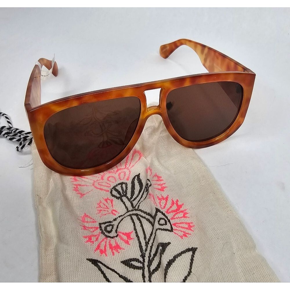 Anthropologie The Juno Oversized Aviator Sunglasses in a tortoiseshell